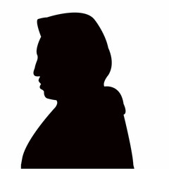 a woman head silhouette vector