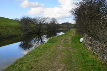 Leeds Liverpool Canal, East Marton, Craven District, North Yorkshire, England