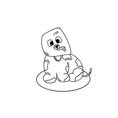 Illustration of a dog, hand-drawn