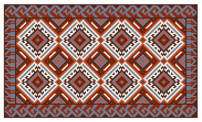 Ethnic geometric blanket. American Indians style. 