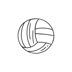 Valleyball ball doodle illustration in vector. Hand drawn valleyball ball icon in vector