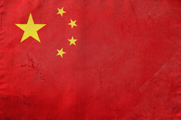 Grunge Chinese flag