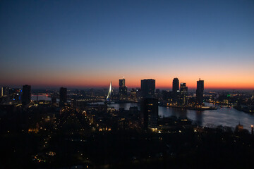 Fototapeta na wymiar Skyline of Rotterdam