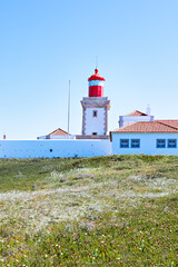 Fototapeta na wymiar Lighthouse at Cape Roca in Portugal. Travel