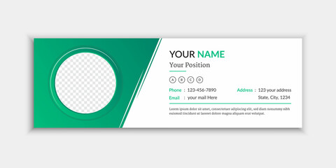 Individual email signature template or personal mail footer design