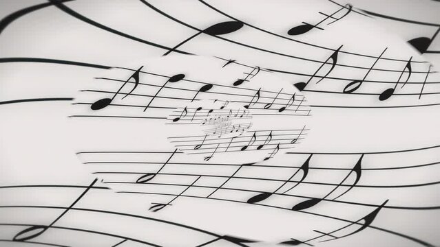 Musical Music Notes Infinity Spiral
