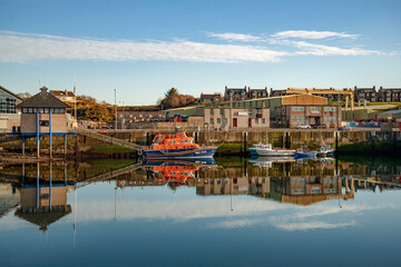 A view across the harbour towards Buckie Town