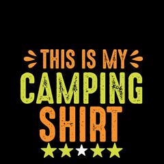 Naklejka na ściany i meble camping t shirt design