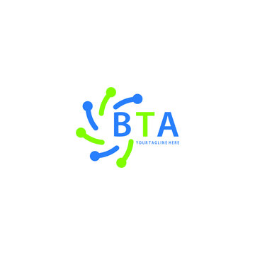 BTA logo design initial creative letter on white background.
BTA vector logo simple, elegant and luxurious,technology logo shape.BTA unique letter logo design. 