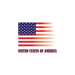 American flag icon logo vector