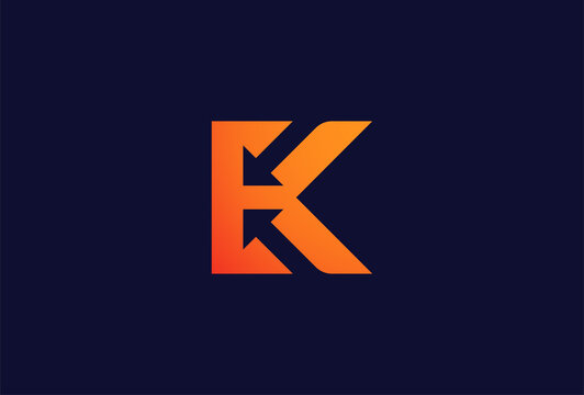 Letter K arrow logo design inspiration, usable for brand and company logos vector
