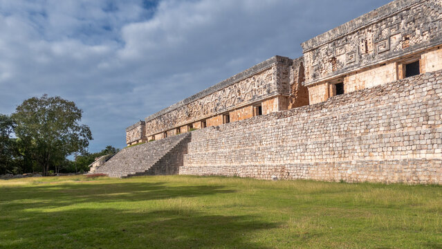 Nunnery Quadrangle at Uxmal, famous archaeological site, representative of the Puuc architectural style, in Yucatan, Mexico