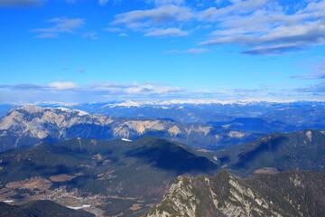 Snowy mountains of Slovenian Alps