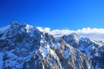 Snowy mountains of Slovenian Alps