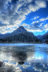 Alpine lake in northern Slovenia