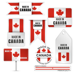 Made in Canada graphics and labels set.