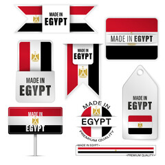 Made in Egypt graphics and labels set.