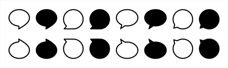 Bubble speech icon. Blank empty bubbles vector illustration
