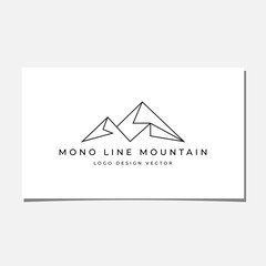 MONO LINES ABSTRACT MOUNTAIN LOGO DESIGN