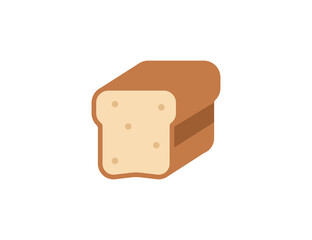 Loaf of Bread vector flat emoticon. Isolated Bread emoji illustration. Bread icon