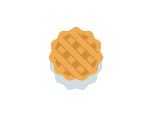 Pie vector flat emoticon. Isolated Pie  illustration. Pie icon