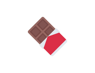 Chocolate Bar vector flat emoticon. Isolated Chocolate Bar emoji illustration. Chocolate icon