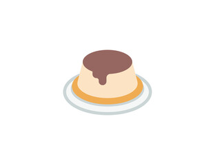 Custard vector flat emoticon. Isolated Custard emoji illustration. Custard icon