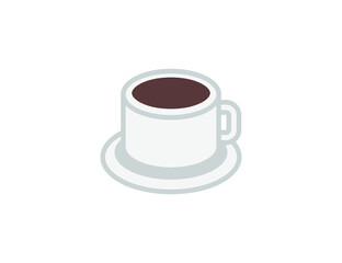 Cup of coffee vector flat emoticon. Isolated Cup of coffee illustration. Cup of coffee icon