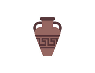 Amphora vector flat emoticon. Isolated Jar illustration. Vase icon