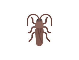 Cockroach vector flat emoticon. Isolated Cockroach emoji illustration. Cockroach icon