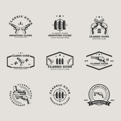 Gun logo design template illustration