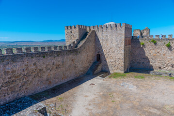 View of castle in Spanish town Trujillo.