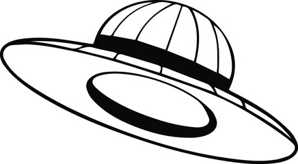 vector Hat Line Art