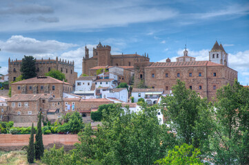 Panorama of Spanish town Caceres.