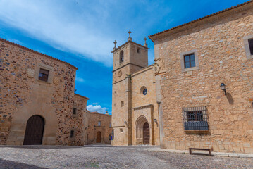Majestic cathedral in Spanish town Caceres.
