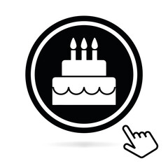 Logo gâteau d'anniversaire.