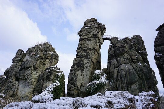 Winterlandschaft Externsteine