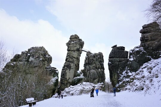 Winterlandschaft Externsteine