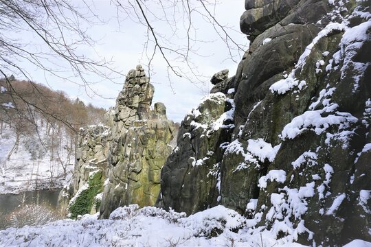 Winterlandschaft Externsteine