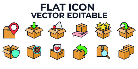 shipping and delivery set icon symbol template for graphic and web design collection logo vector illustration