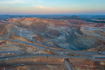 Open pit at Minas de Riotinto in Spain.