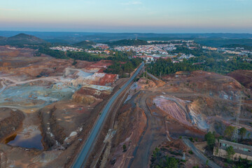 Open pit at Minas de Riotinto in Spain.