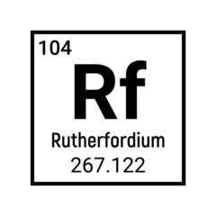 Rutherfordium chemical atom element education. Rutherfordium mendeleev sign element