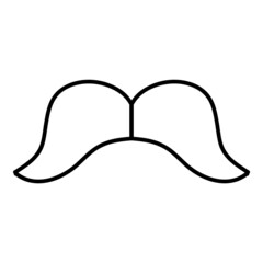 Mustache Flat Icon Isolated On White Background