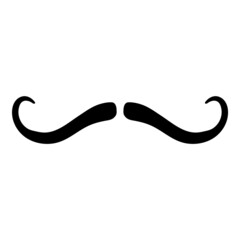 Mustache Flat Icon Isolated On White Background