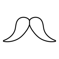Mustache Flat Icon Isolated On White Background