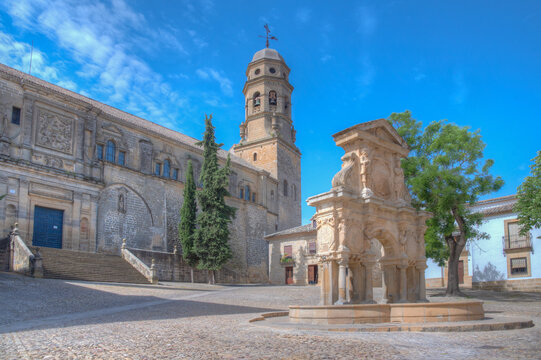 View of the Baeza cathedral in Spain.