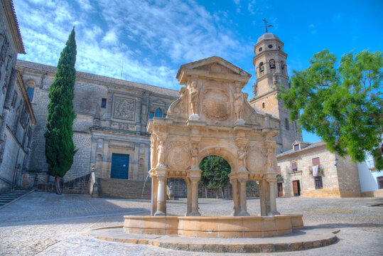 View of the Baeza cathedral in Spain.