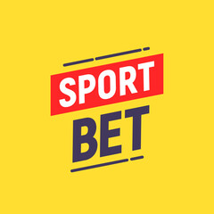 Sport bet logo icon. Live bet app football soccer vector icon