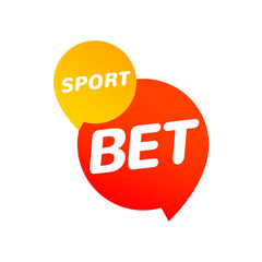 Sport bet logo icon. Live bet app football soccer vector icon
